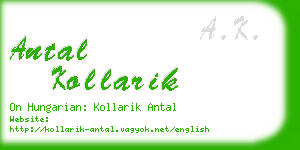 antal kollarik business card